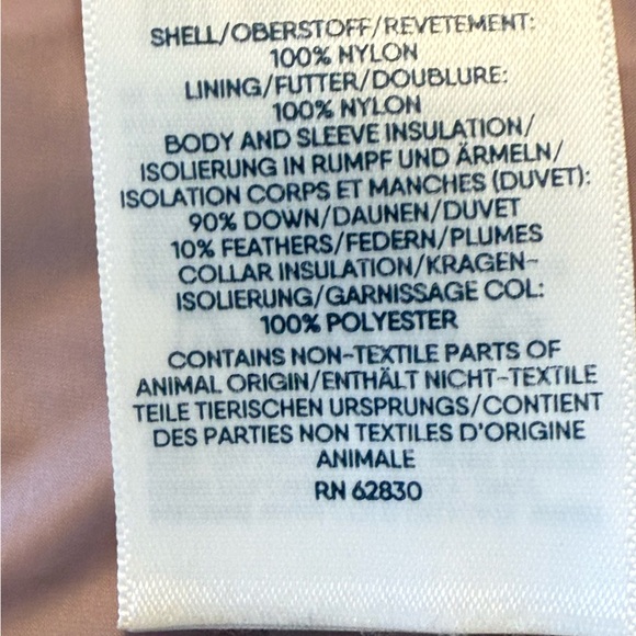 Lands End Puffer Jacket Lilac Womens Plus 1X Down Mock Neck Full Zip Pockets - Picture 12 of 12